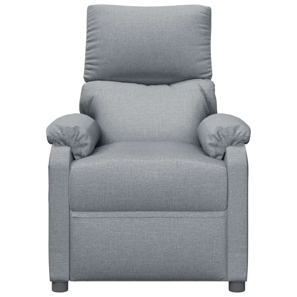 Poltrona Alzapersona Grigio Chiaro Tessuto