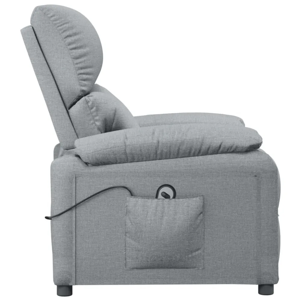 Poltrona Alzapersona Grigio Chiaro Tessuto