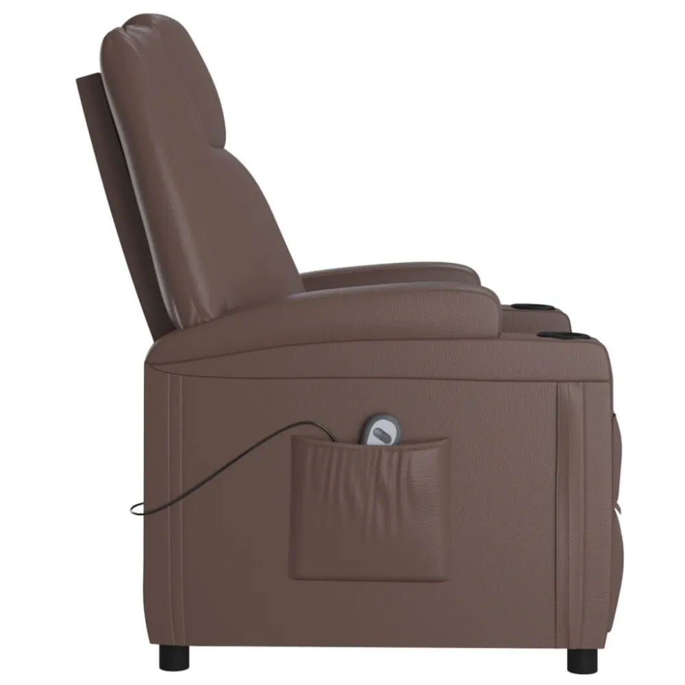 Poltrona Alzapersona Marrone Similpelle