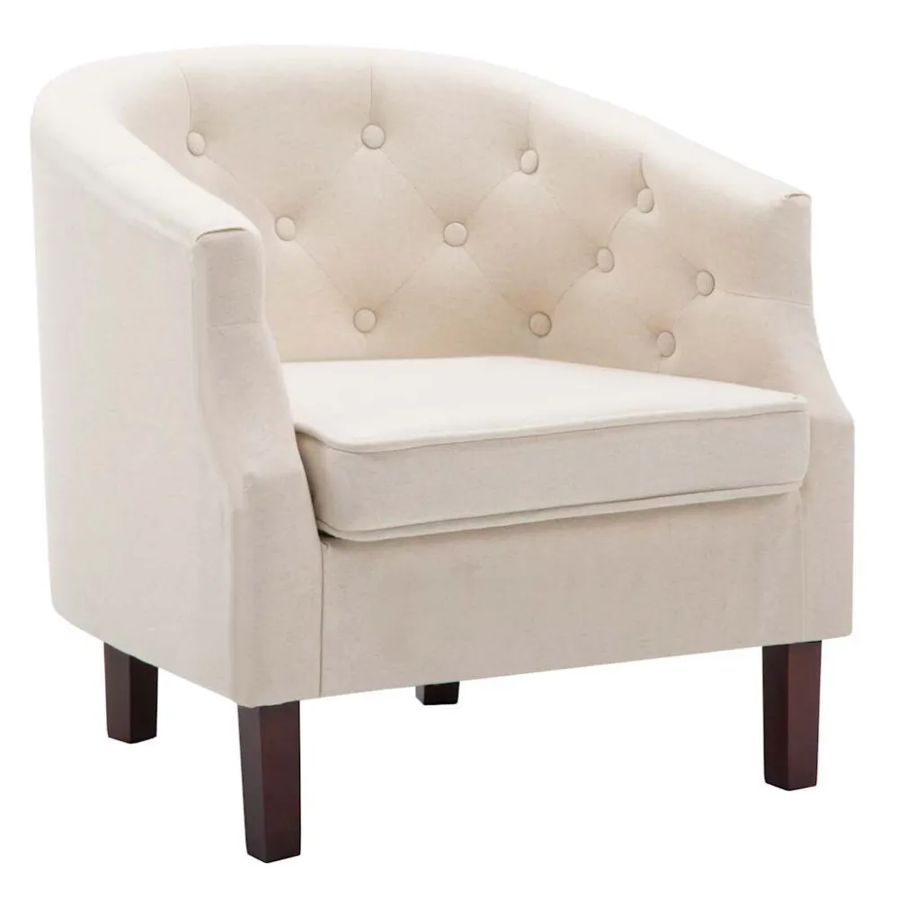 Poltrona Beige Tessuto