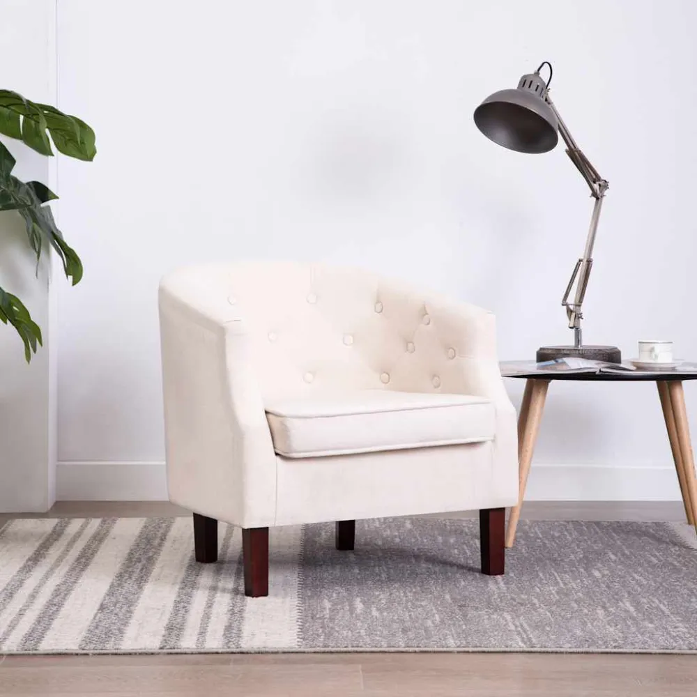 Poltrona Beige Tessuto