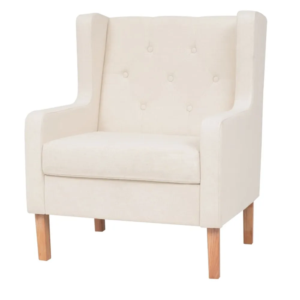 Poltrona Bianco Crema Tessuto
