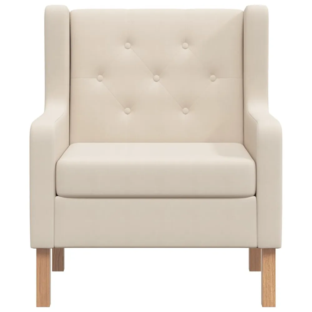 Poltrona Bianco Crema Tessuto