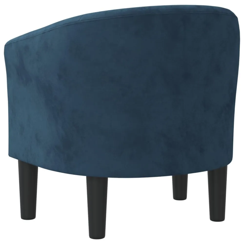 Poltrona Cabriolet Blu Scuro Velluto