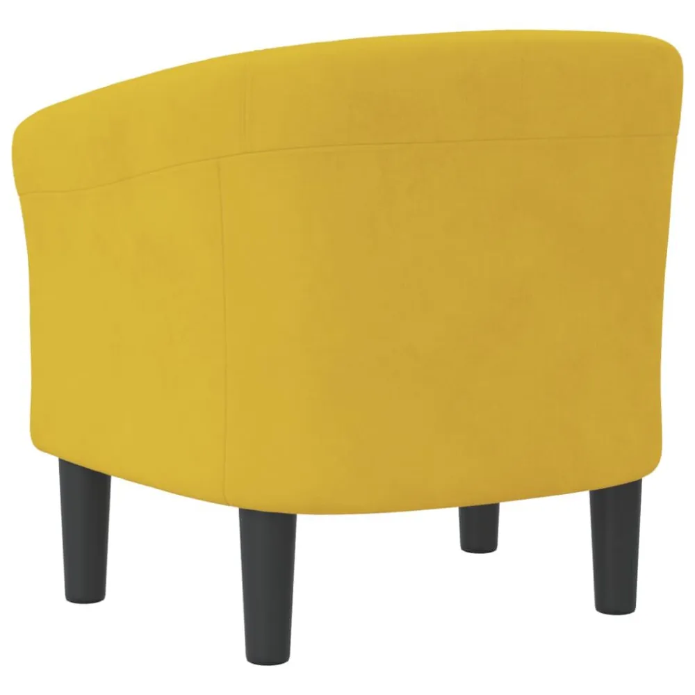 Poltrona Cabriolet Gialla Velluto