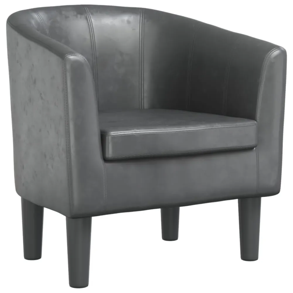 Poltrona Cabriolet Grigia Similpelle