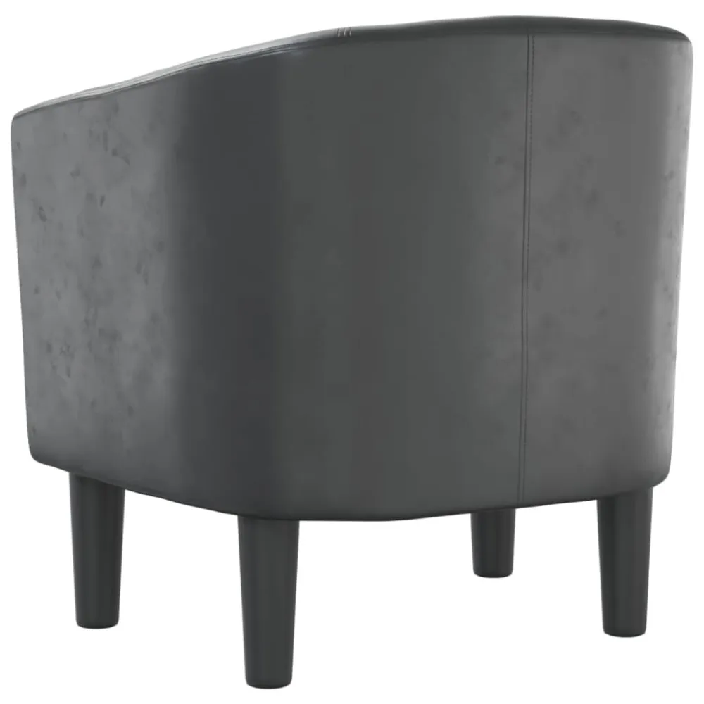 Poltrona Cabriolet Grigia Similpelle