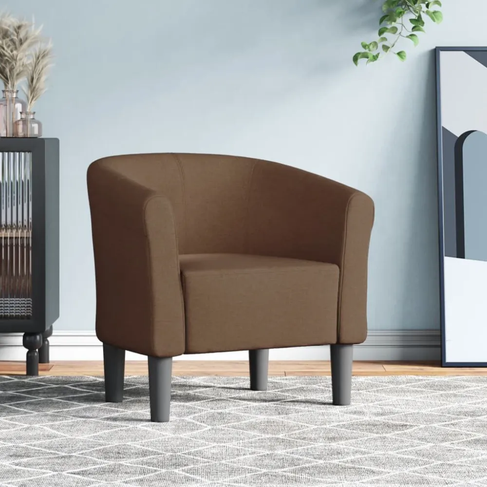 Poltrona Cabriolet Marrone Tessuto