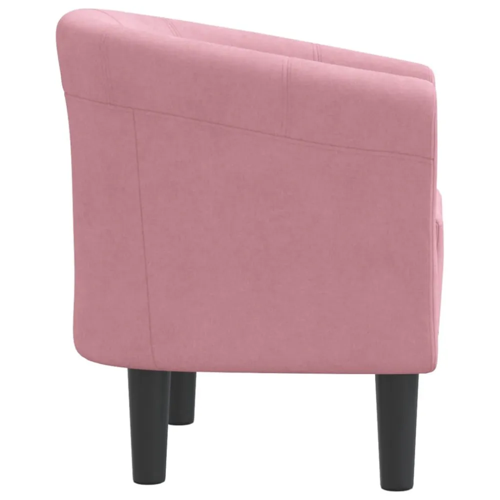 Poltrona Cabriolet Rosa Velluto