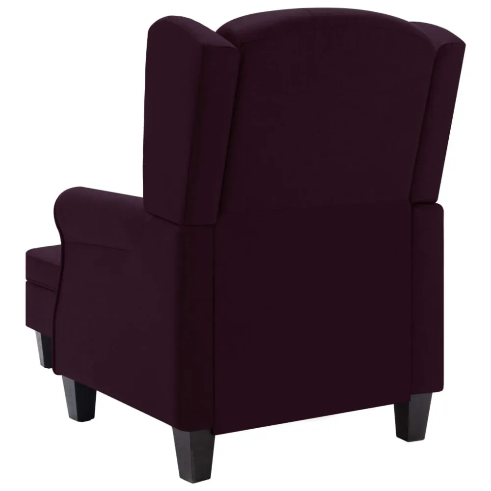Poltrona con Poggiapiedi Viola Tessuto