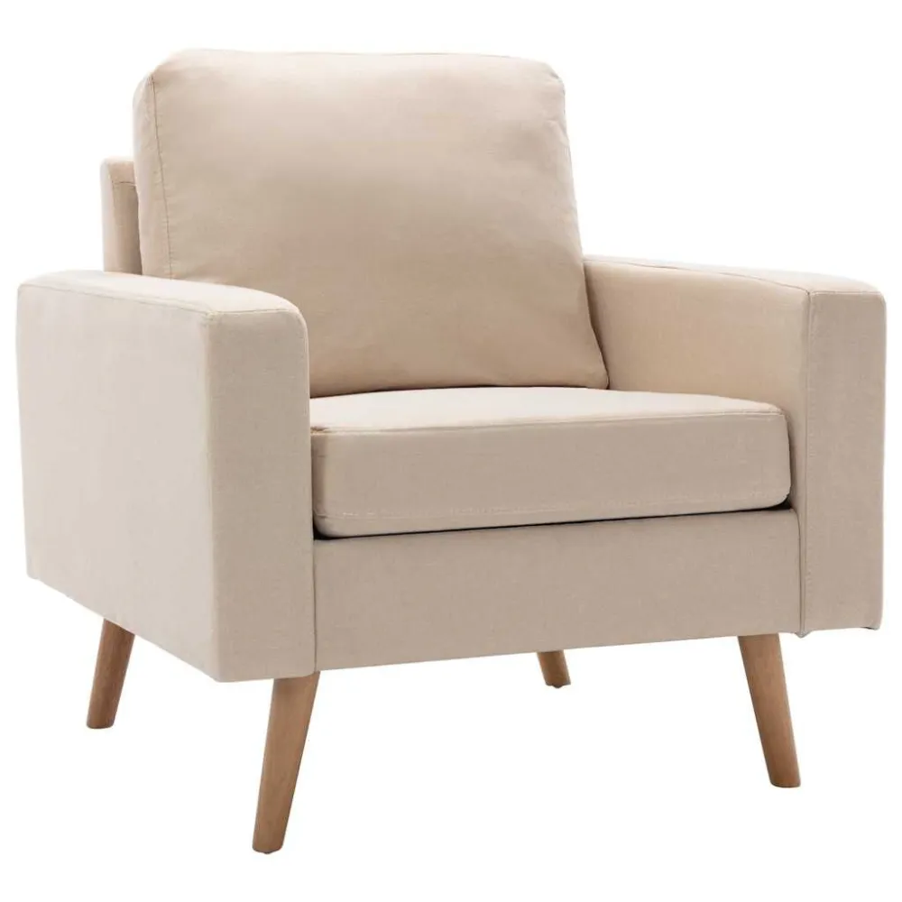 Poltrona Crema Tessuto