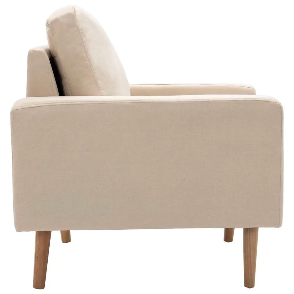 Poltrona Crema Tessuto