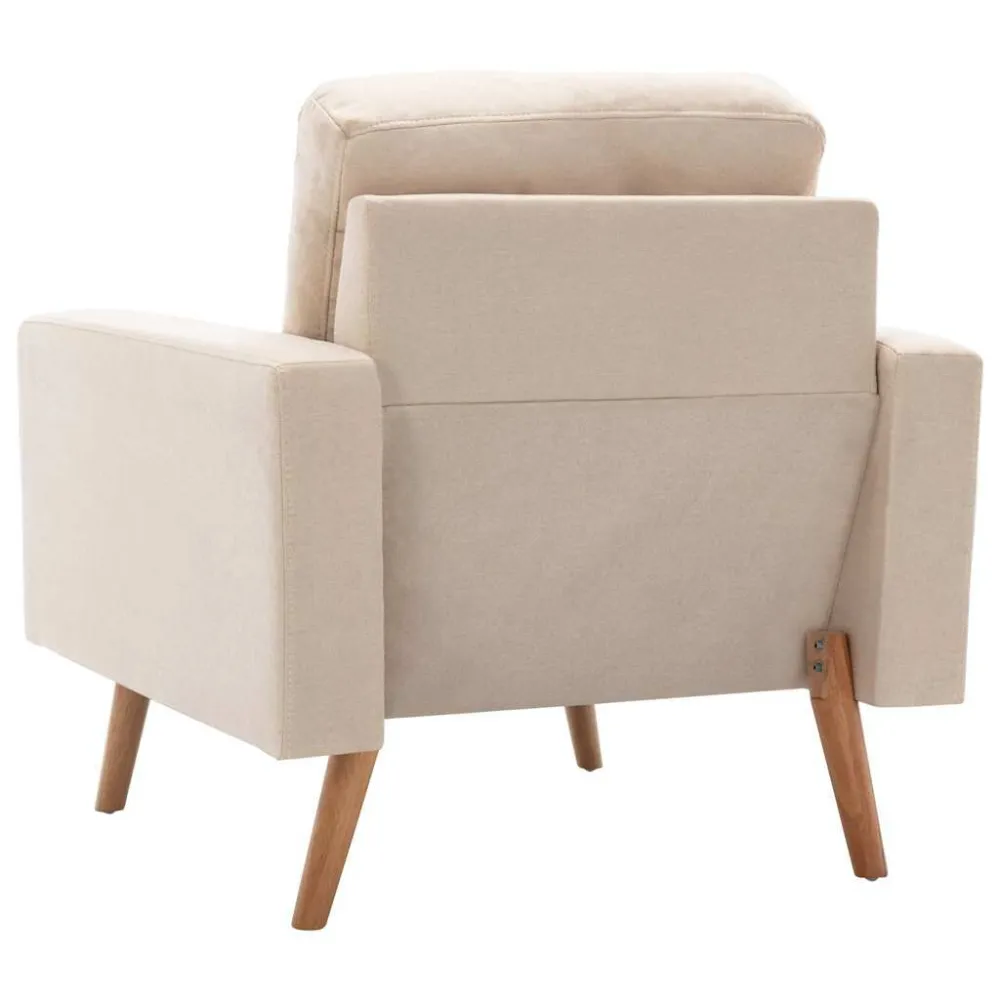 Poltrona Crema Tessuto