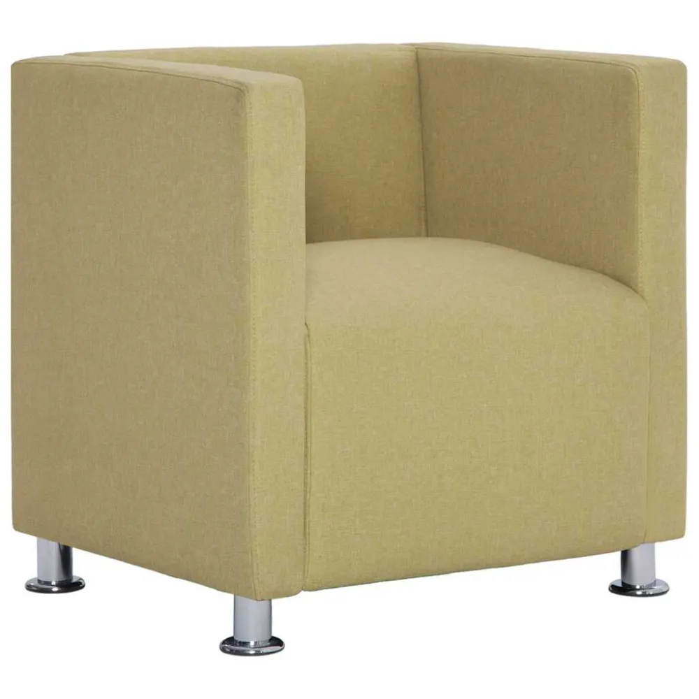 Poltrona Cubo Verde Tessuto