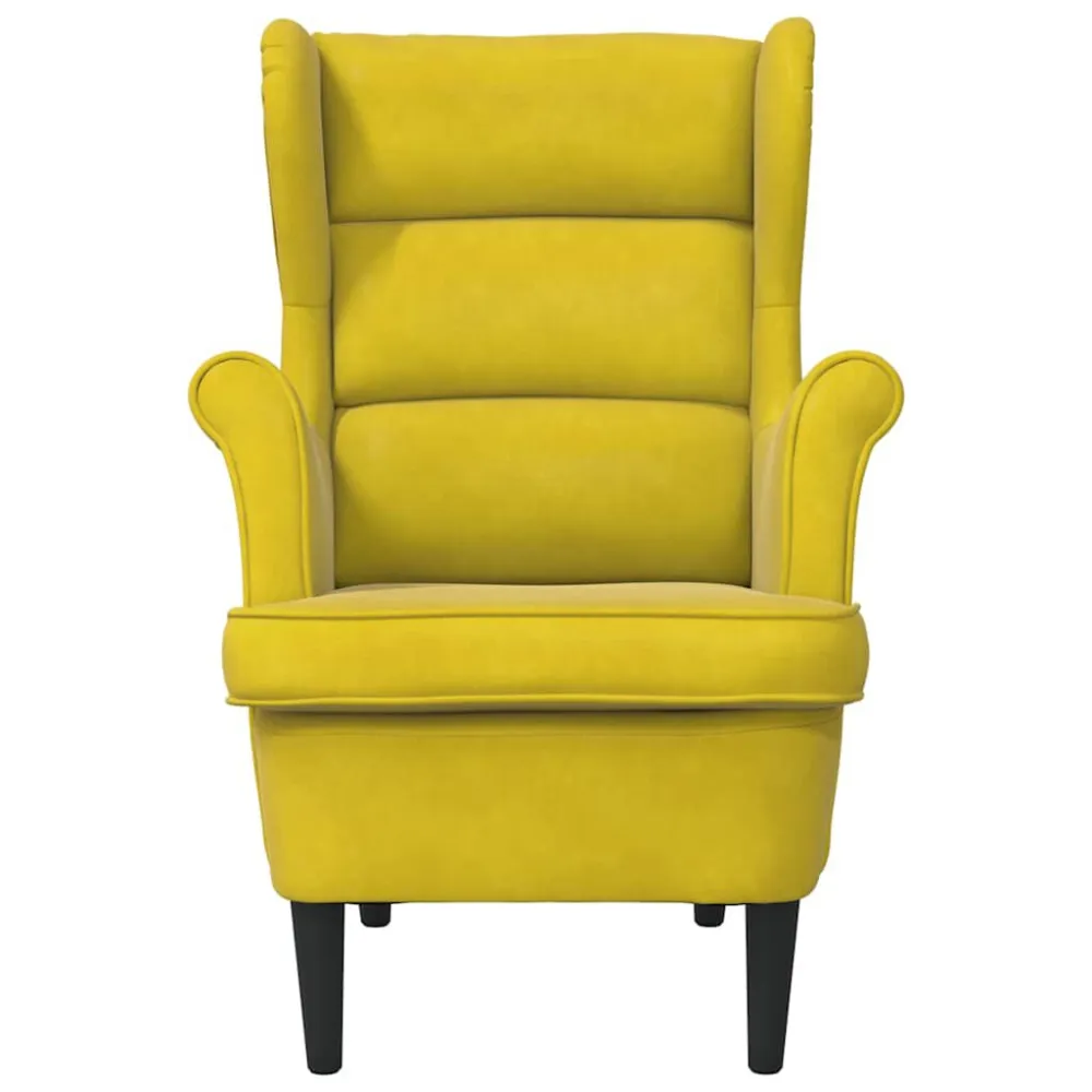 Poltrona Giallo Senape Velluto