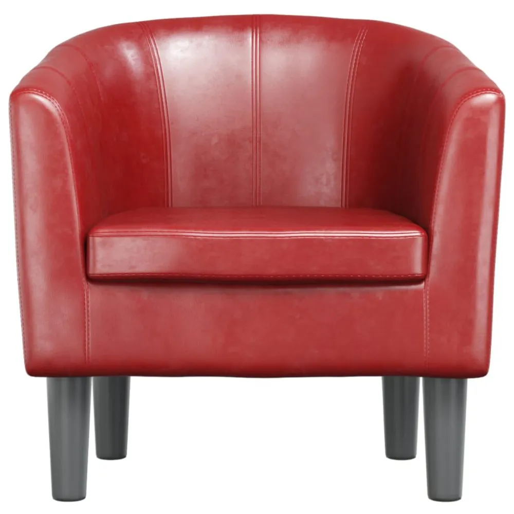 Poltrona Pozzetto Rosso Vino Similpelle