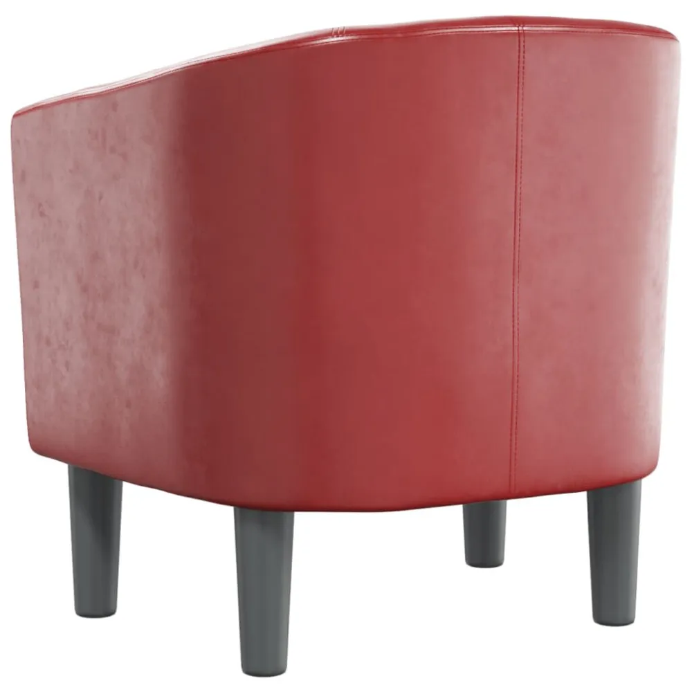 Poltrona Pozzetto Rosso Vino Similpelle