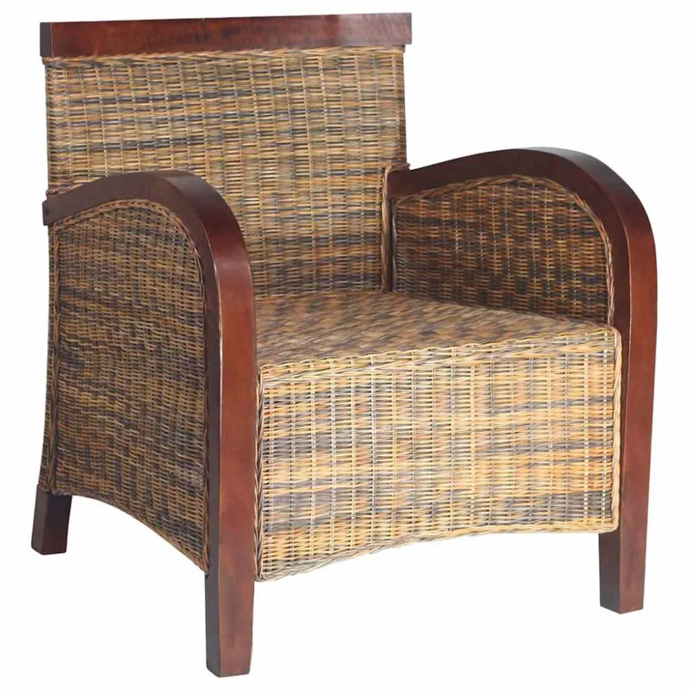 Poltrona Rattan Intrecciato Mano