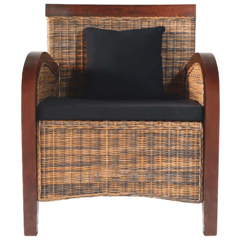 Poltrona Rattan Intrecciato Mano