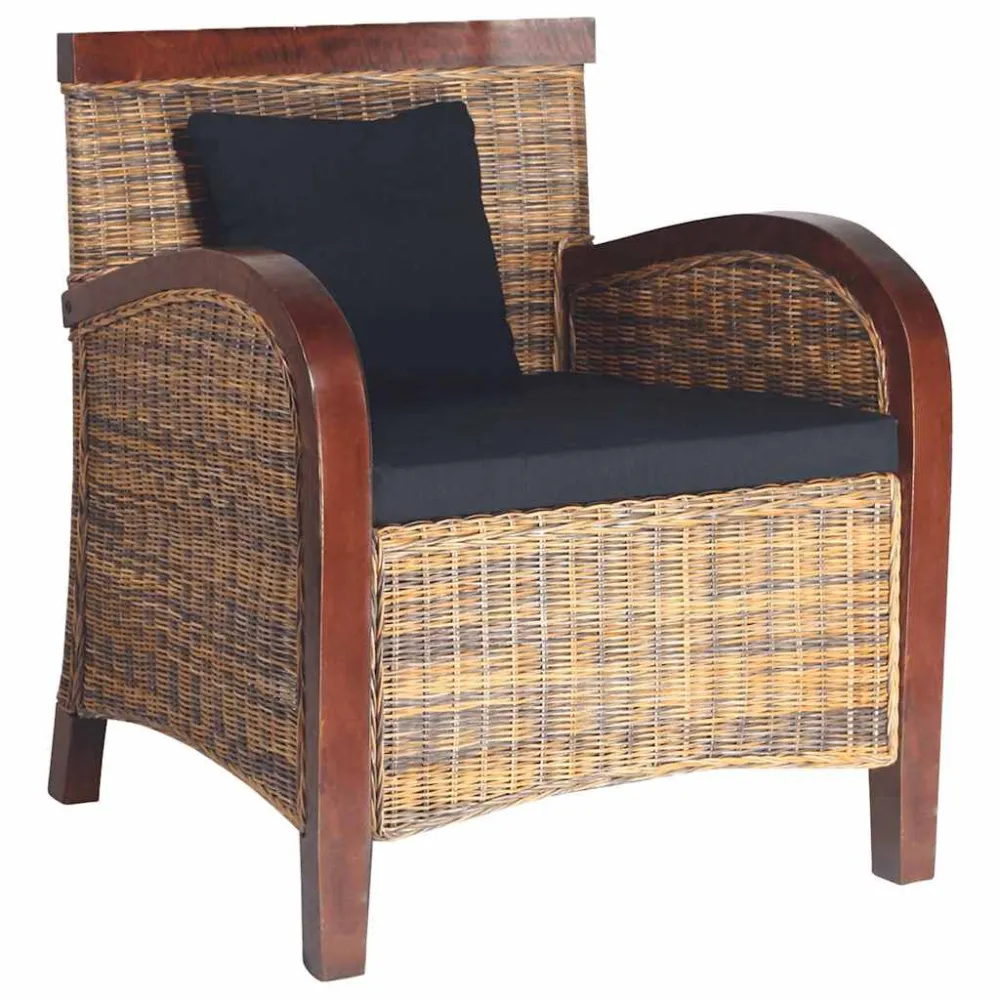 Poltrona Rattan Intrecciato Mano