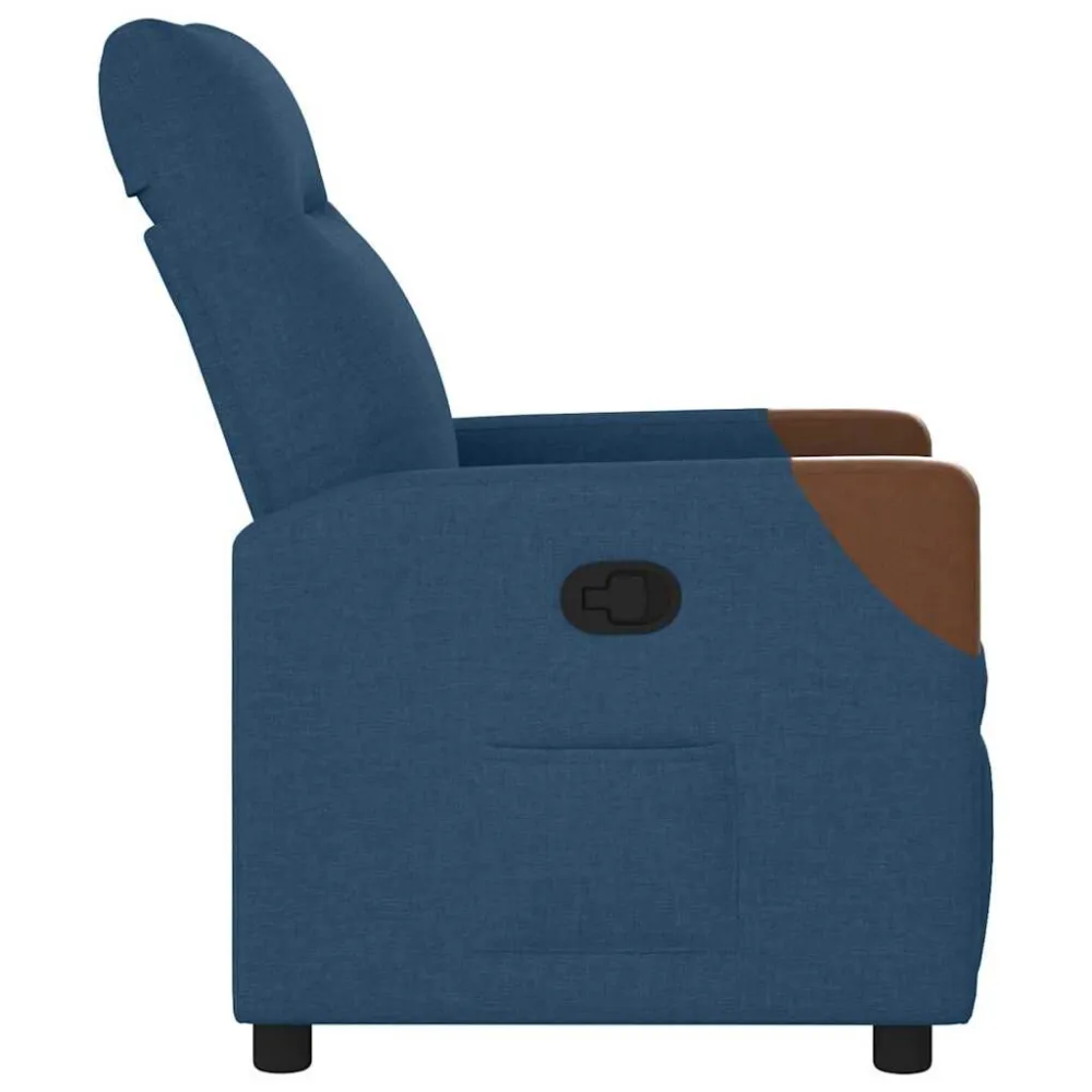Poltrona Reclinabile Blu Tessuto