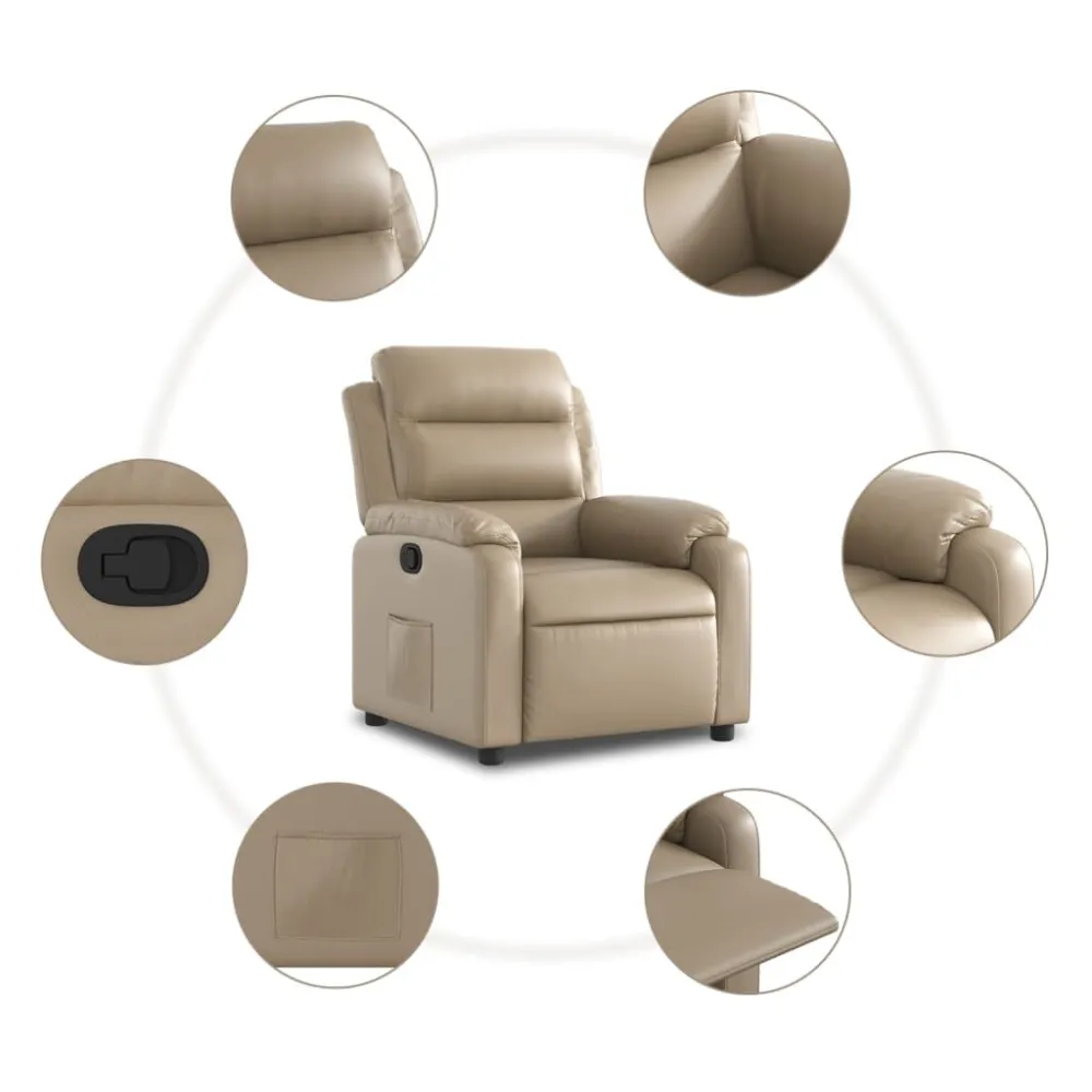 Poltrona Reclinabile Cappuccino Similpelle