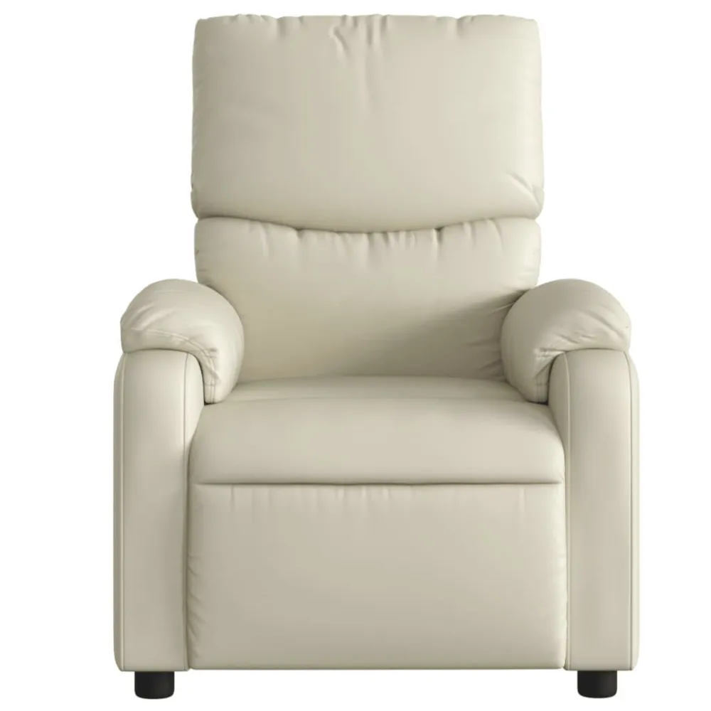 Poltrona Reclinabile Crema Similpelle