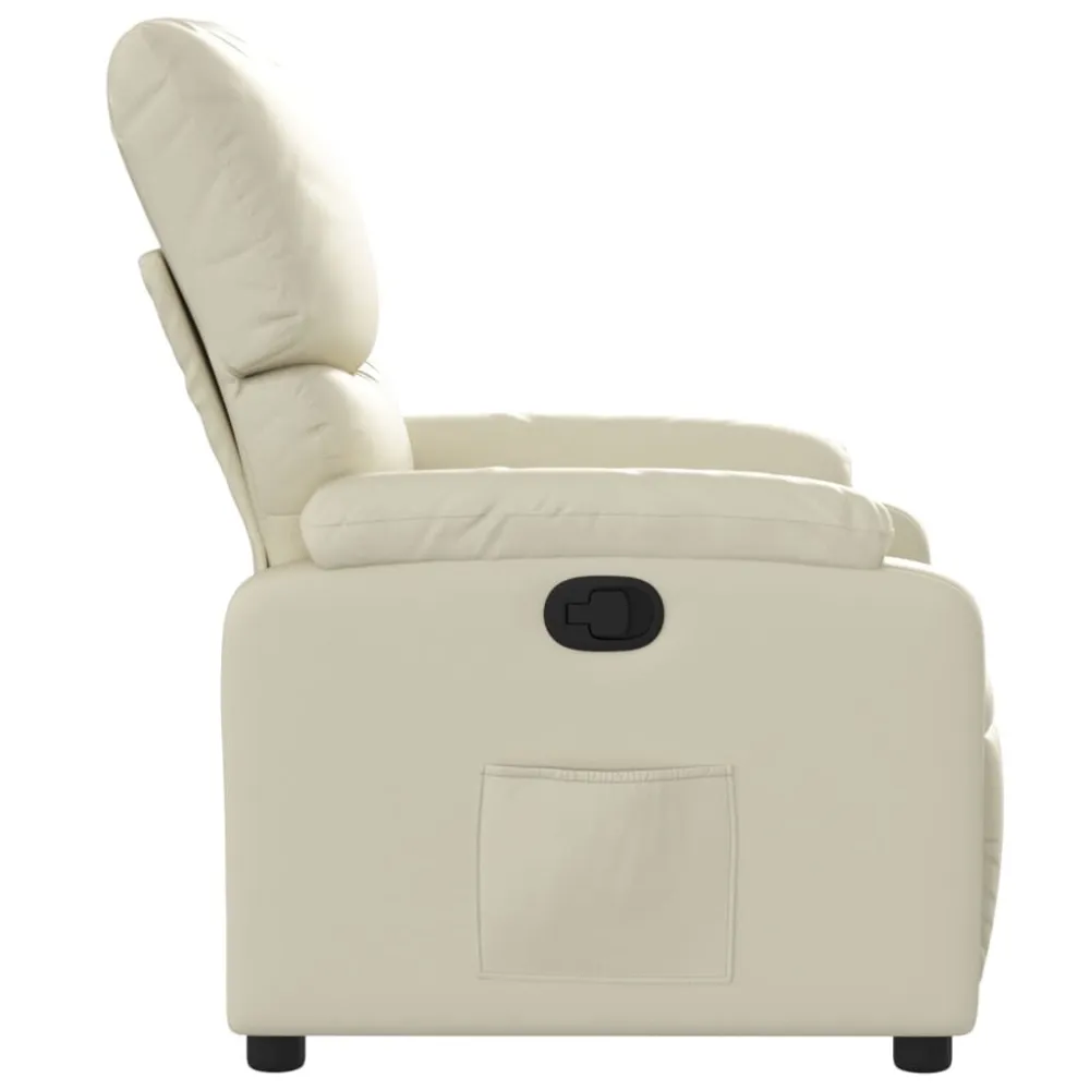 Poltrona Reclinabile Crema Similpelle