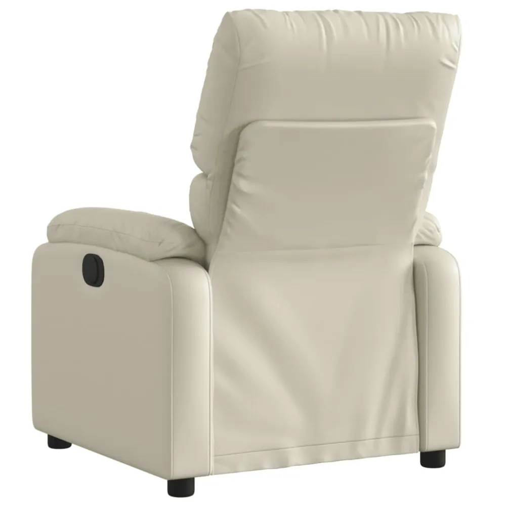 Poltrona Reclinabile Crema Similpelle