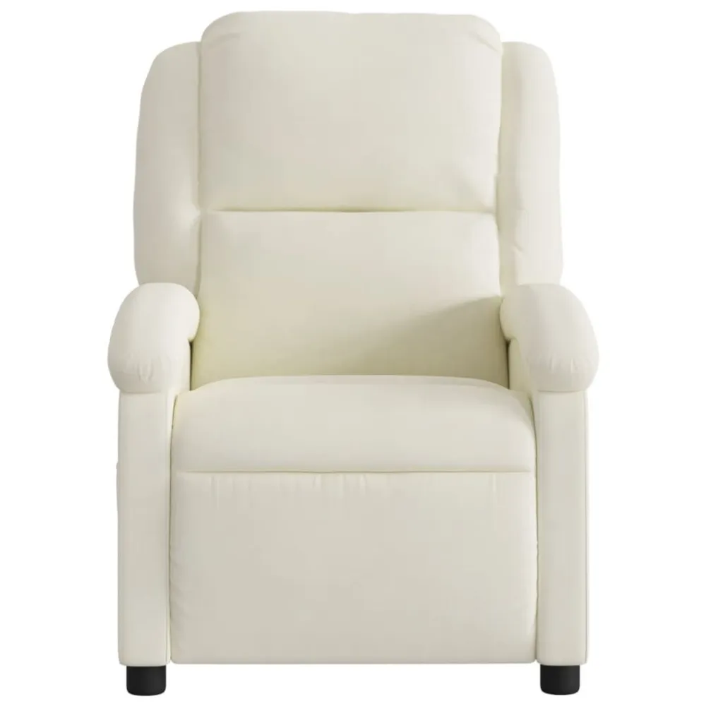 Poltrona Reclinabile Crema Velluto