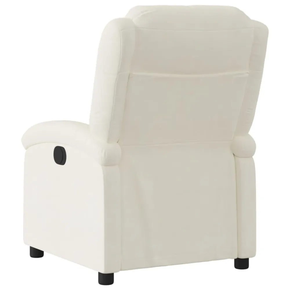 Poltrona Reclinabile Crema Velluto