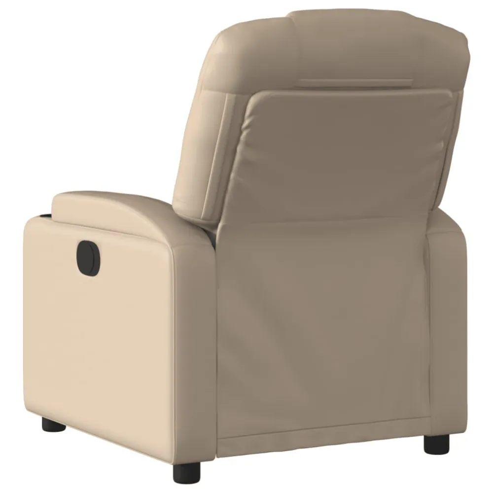 Poltrona Reclinabile Elettrica Cappuccino Similpelle