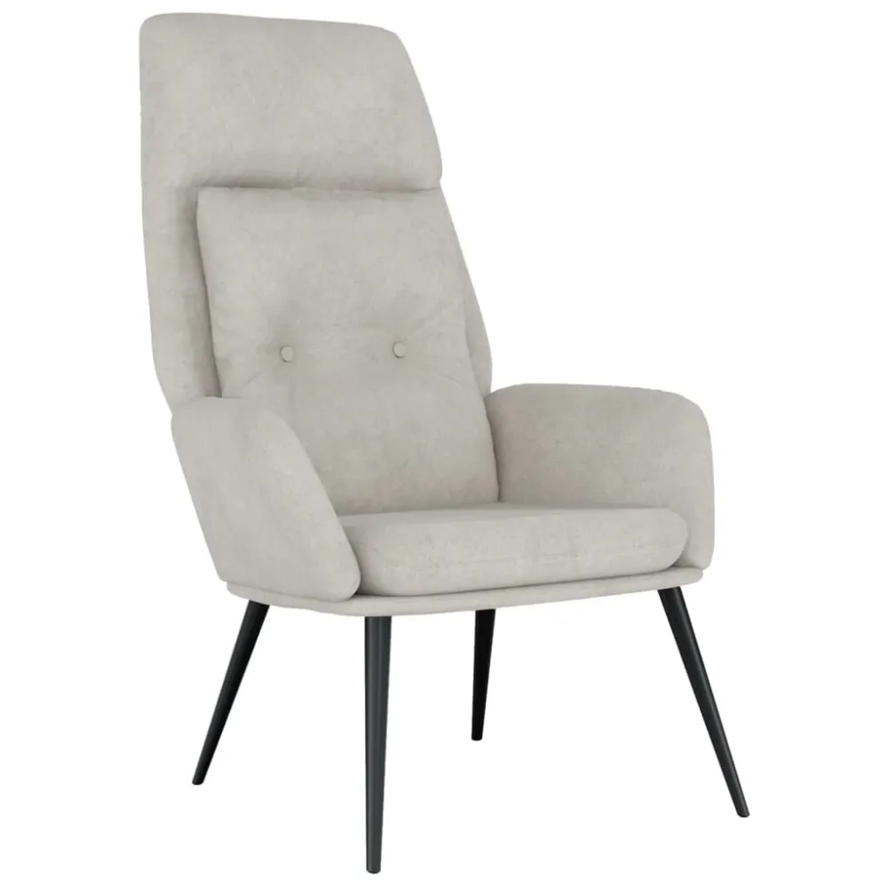 Poltrona Reclinabile Grigio Chiaro Similpelle Scamosciata