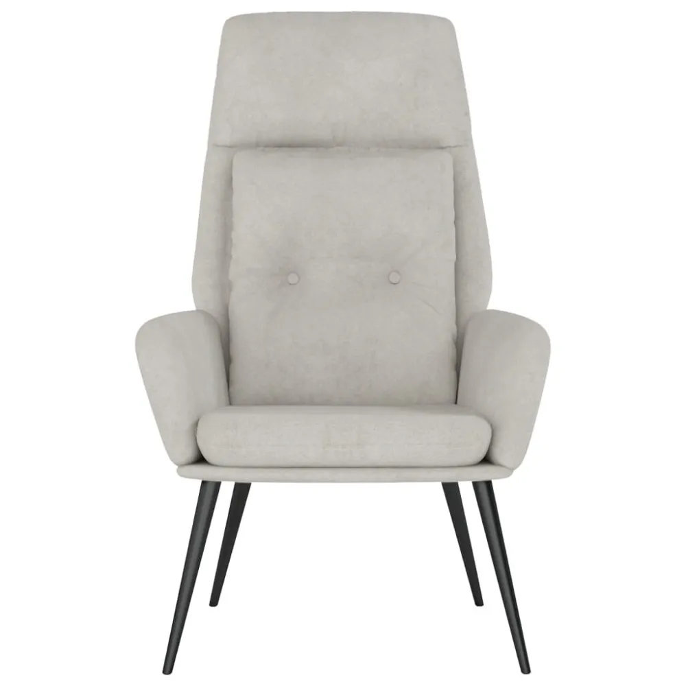 Poltrona Reclinabile Grigio Chiaro Similpelle Scamosciata
