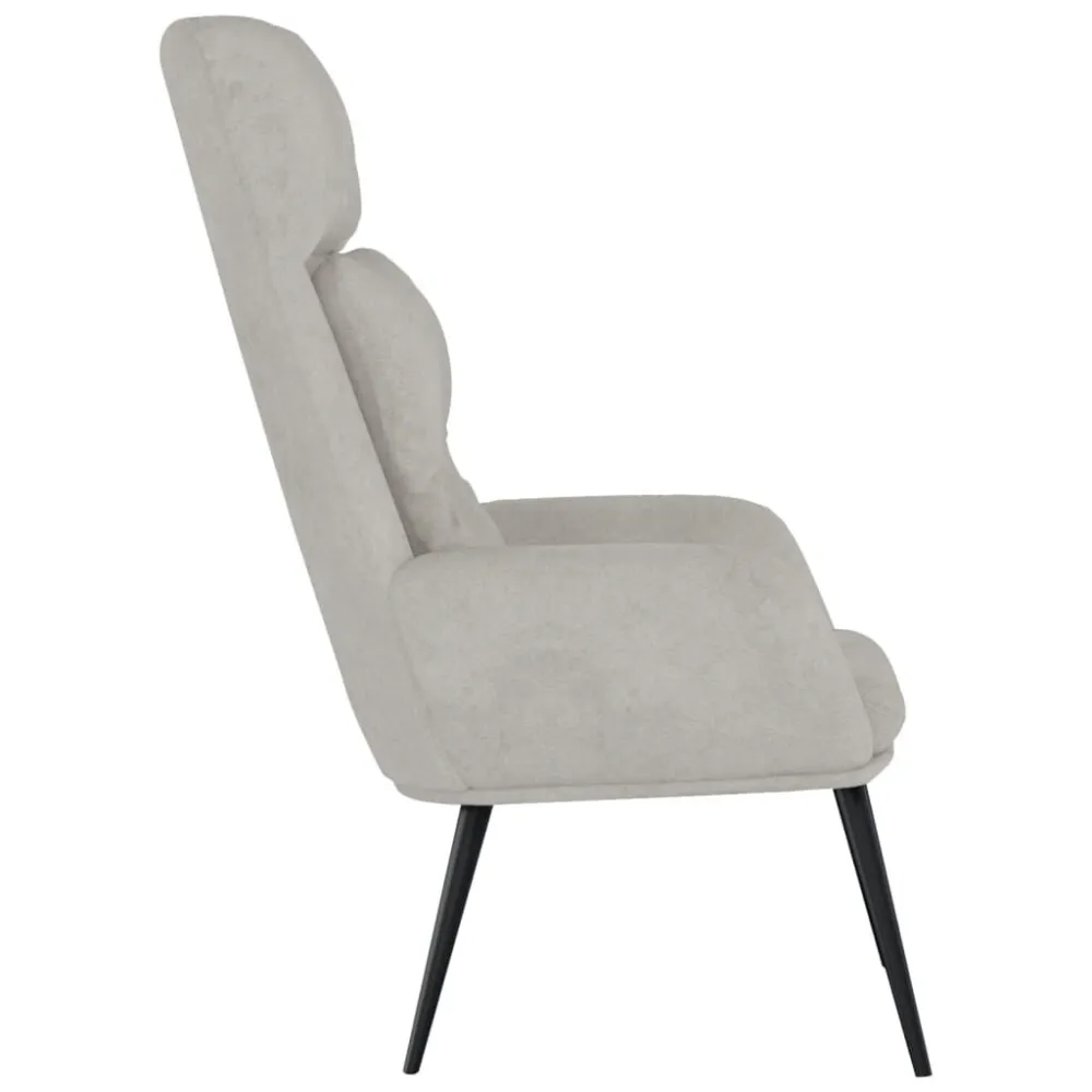 Poltrona Reclinabile Grigio Chiaro Similpelle Scamosciata