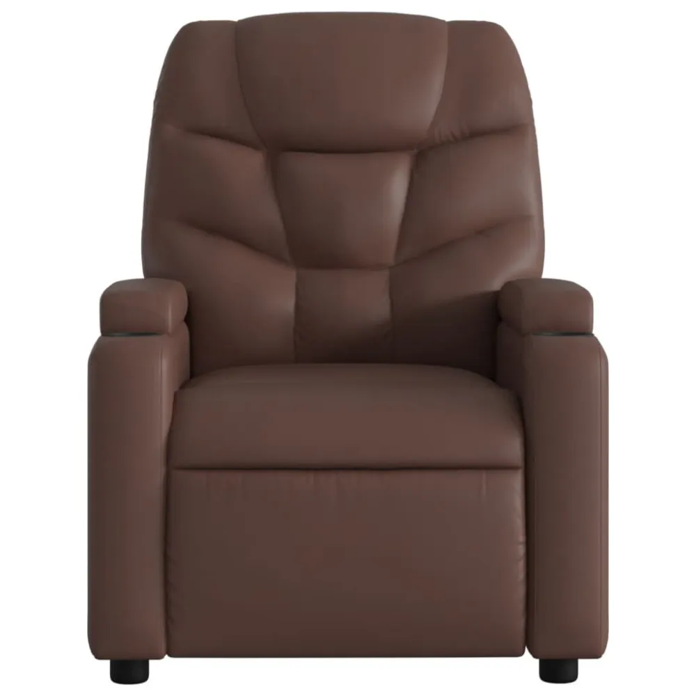 Poltrona Reclinabile Marrone Similpelle