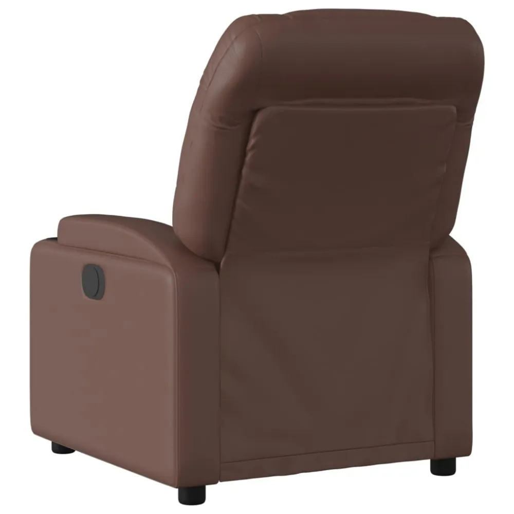Poltrona Reclinabile Marrone Similpelle