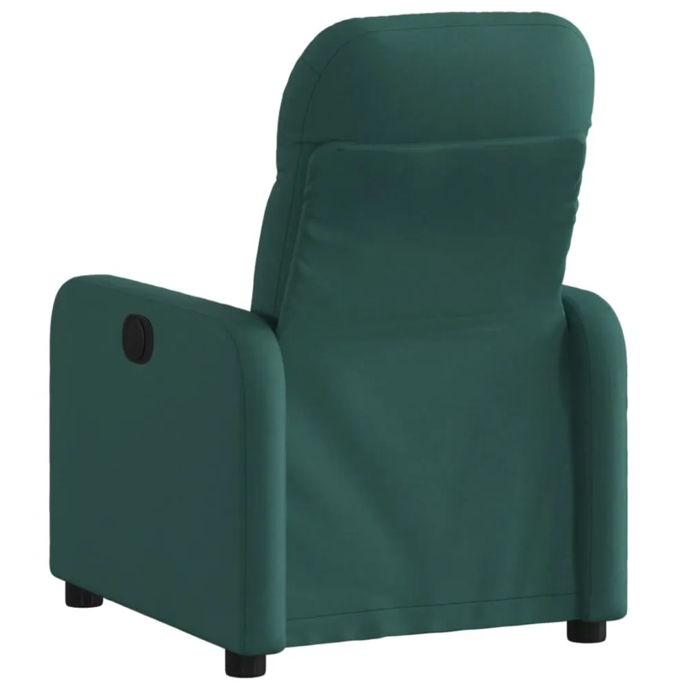 Poltrona Reclinabile Tessuto Verde Scuro