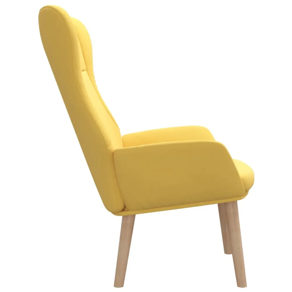 Poltrona Relax Giallo Senape Tessuto