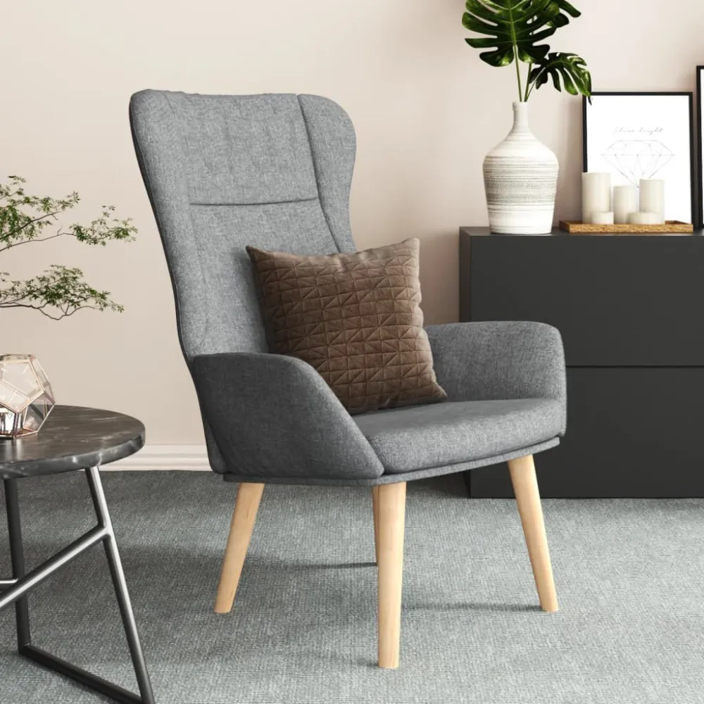 Poltrona Relax Grigio Chiaro Tessuto