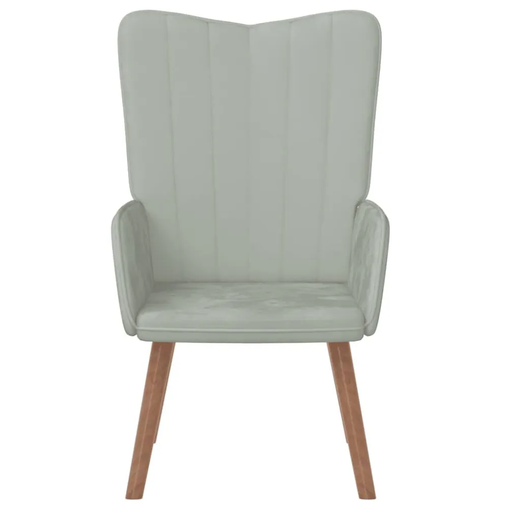 Poltrona Relax Grigio Chiaro Velluto