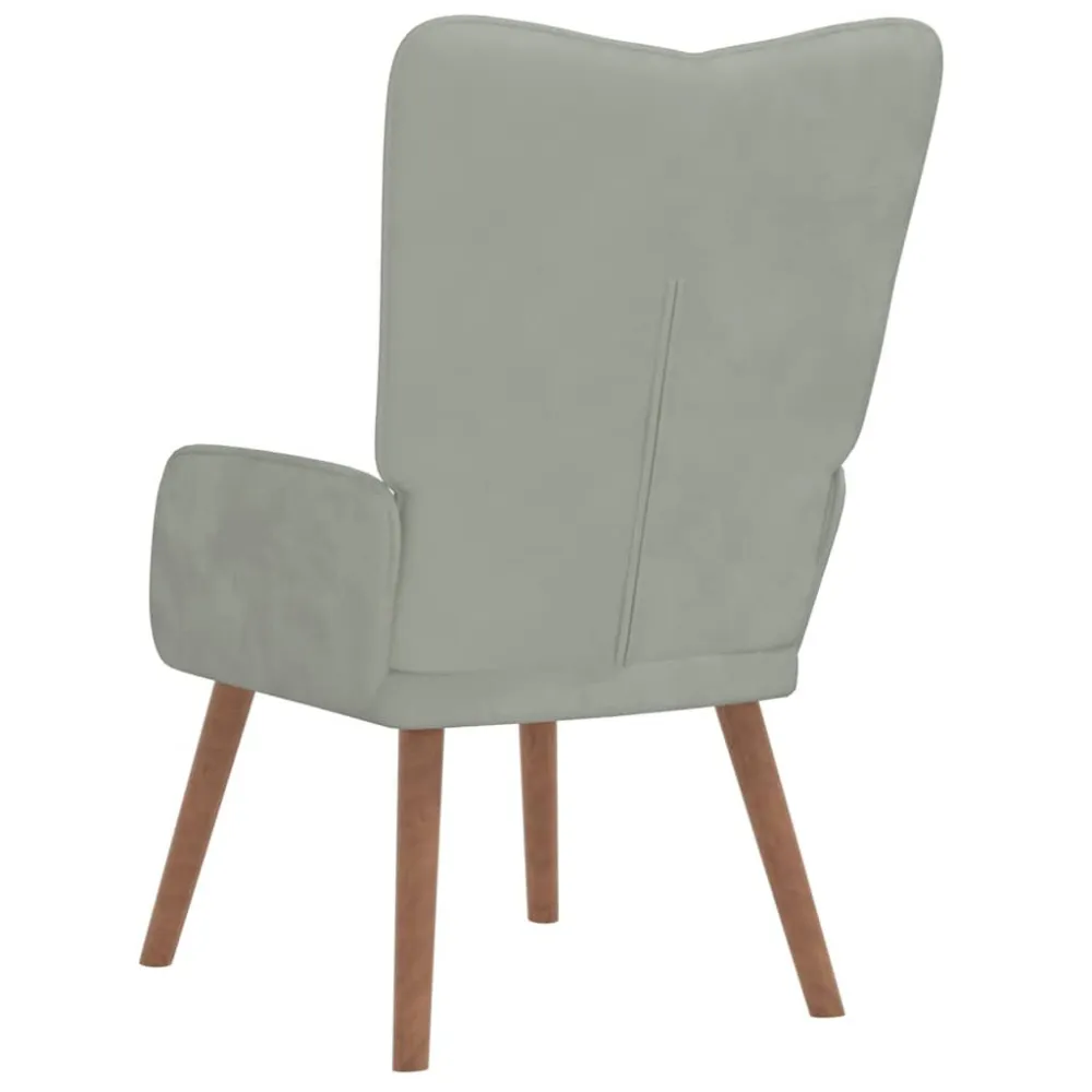 Poltrona Relax Grigio Chiaro Velluto