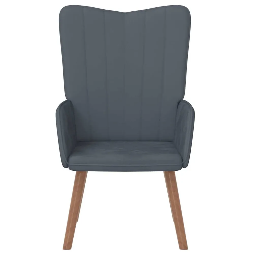 Poltrona Relax Grigio Scuro Velluto