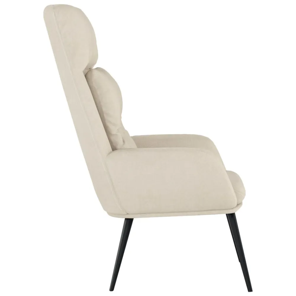 Poltrona Rilassante Crema Similpelle Scamosciata