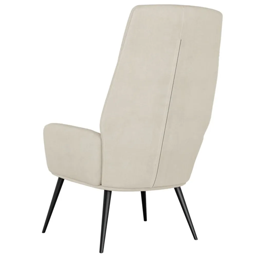Poltrona Rilassante Crema Similpelle Scamosciata