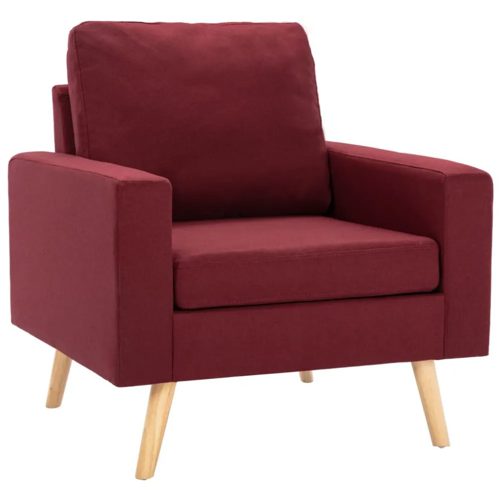 Poltrona Tessuto Rosso Vino