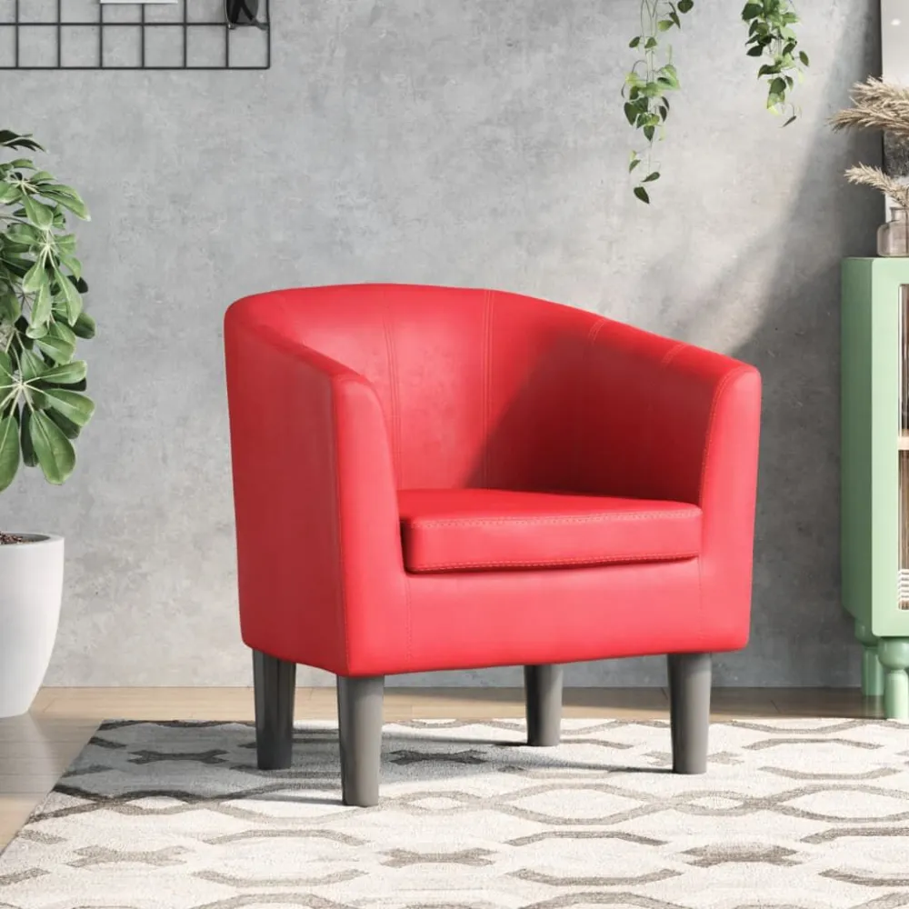 Poltroncina Pozzetto Rossa Similpelle