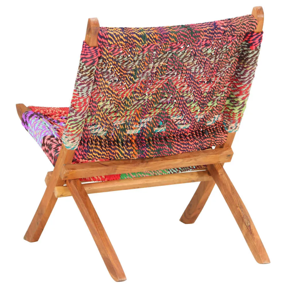 Sedia Chindi Pieghevole Multicolore Tessuto