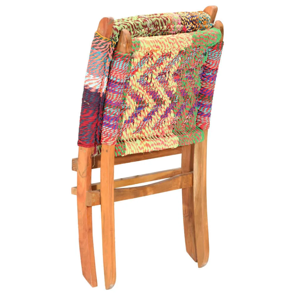 Sedia Chindi Pieghevole Multicolore Tessuto