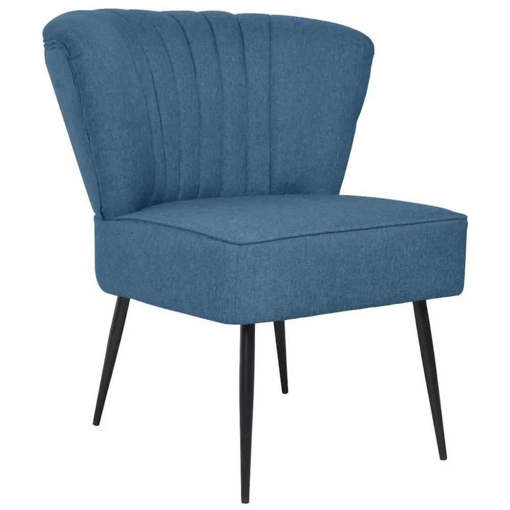 Sedia da Cocktail Blu Tessuto